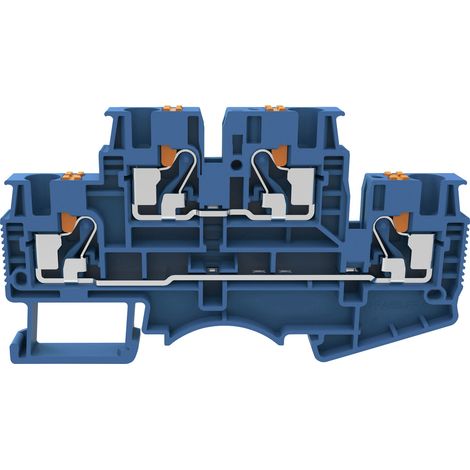 Degson DSKK4-01P-12-00-A(H) Doppelstock-Durchgangsklemme  Push-In-Klemme  Blau 1 St.