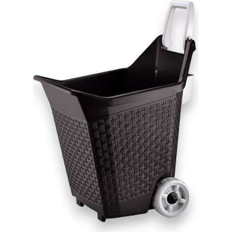 Carriola carrello multiuso kart per esterno giardino 59x50xH72 cm 76 lt - Cacao (1/5)
