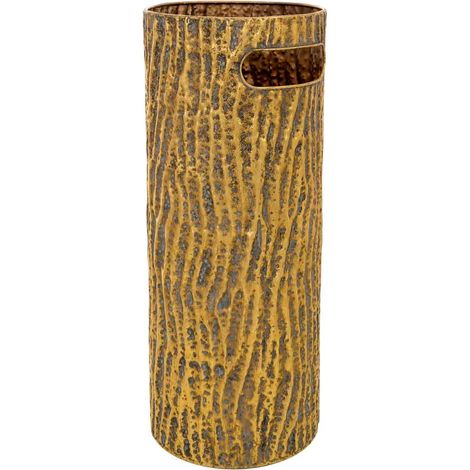 Paragüero de metal dorado 20.5x20.5x50h cm