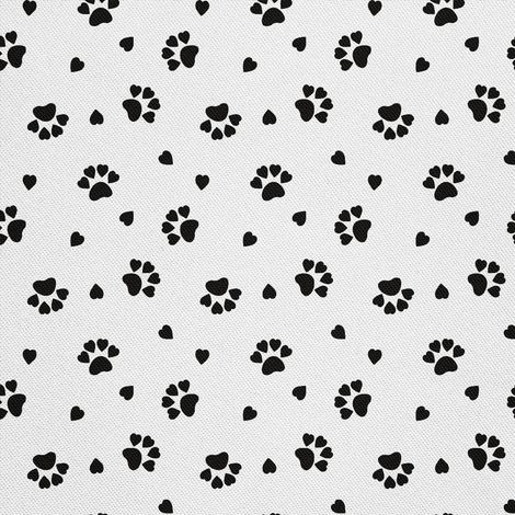 Outdoor dekostoffe oxford - Motiv schwarze Pfoten Herzens I DX282 (1/5)