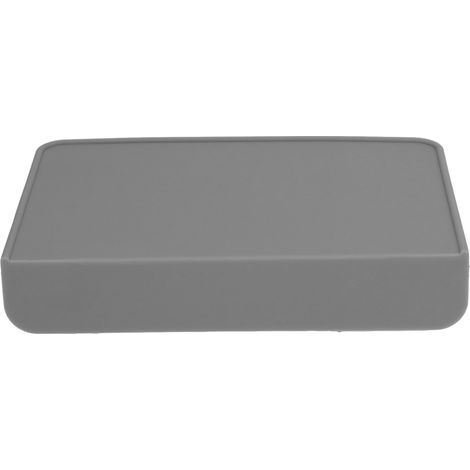 Tapis de Tassement Café Silicone Grade Alimentaire avec Bord 90° pour Machine à Café, Cuisine Maison, Gris (1/5)