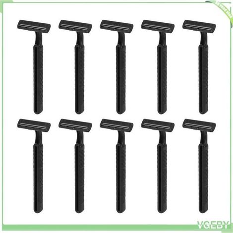 Tondeuse jetable - FAFEICY - Double lame - Acier inoxydable - Poignée antidérapante - Pack 10 (1/4)