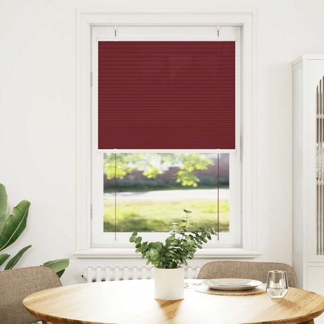 Maison Exclusive - Tenda Plissettata Rosso Bordeaux 75x150 cm Larghezza Tessuto