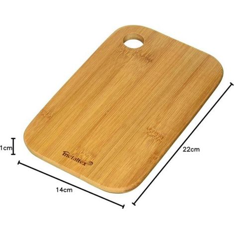 Planche À Découper - Bambou - 22 x 14 x 1 cm - Pour Cuisine Maison - 1 Pièce (1/3)