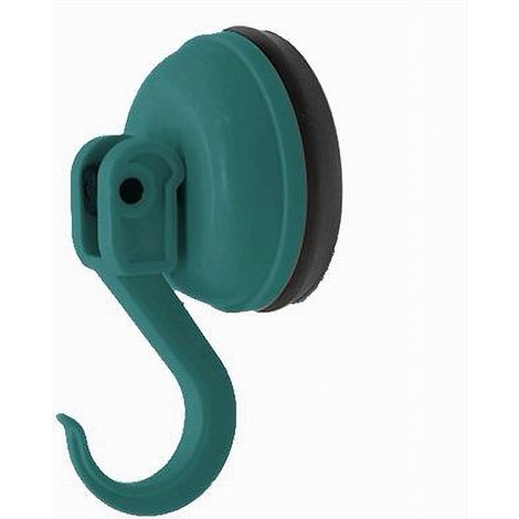 Trade Shop - Gancio Appendino Attacco A Ventosa Verde In Pvc Abs Accessori Bagno Mobili 69969 -