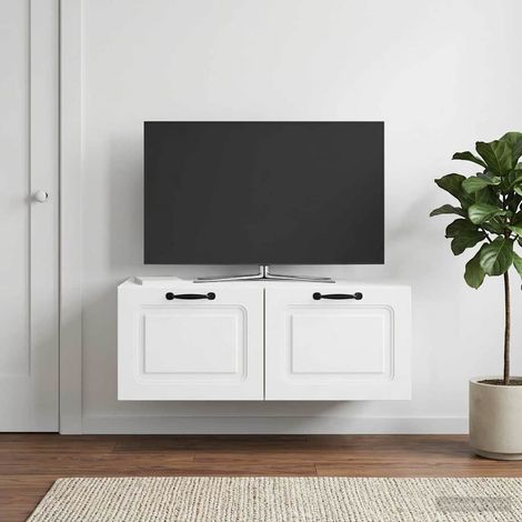 Wandmontierter TV-Schrank Weiß 78,5 x 41 x 30 cm Holzwerkstoff (1/5)