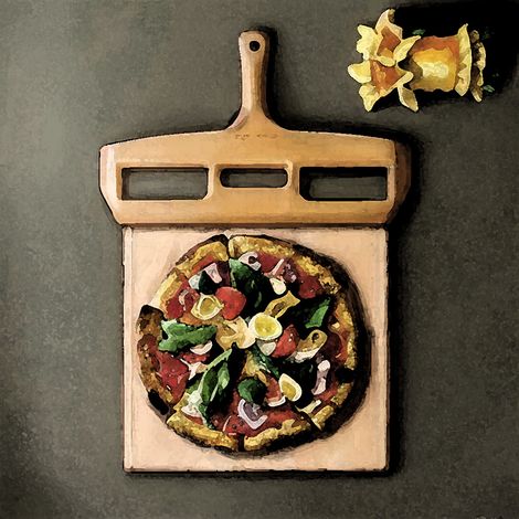 Pizzaschieber aus Holz, multifunktionaler Ofenschieber, Backschieber, Pizzaschieber mit hitzebeständigem Griff