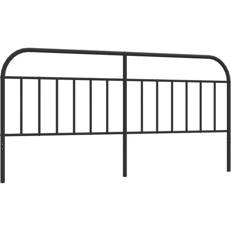 Cabecero accesorio para dormir mueble de dormitorio 193 cm negro metal TDL0202419