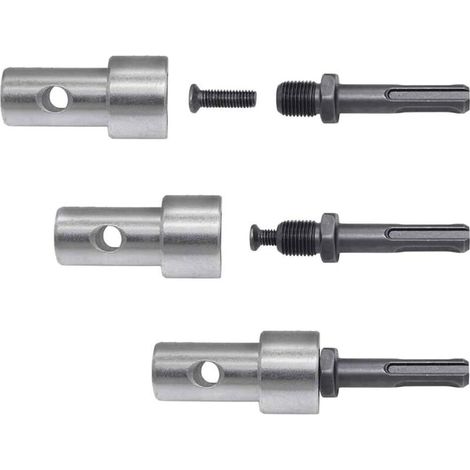 Adaptateur de perceuse électrique à tarière de Jardin pour perceuse Filaire et perceuse sans Fil, SDS Plus Filetage sans clé Mandrin Adaptateur à Tige Ronde pour visseuse à Percussion (1/3)