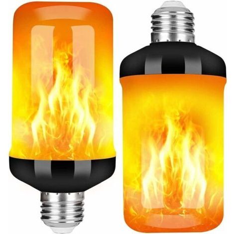 Vtizikl Paquete de 2 bombillas LED de llama E27, 4 modos, sensor de gravedad, adecuadas para interiores, exteriores, bares y fiestas. (1/4)