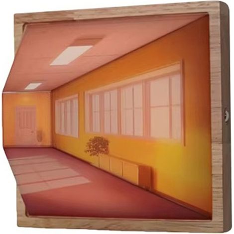 1. Spécifications : Style couloir Couleur : Voir image Matériaux : Bois et plastique Mur créatif à effet visuel stéréoscopique 3D (1/5)