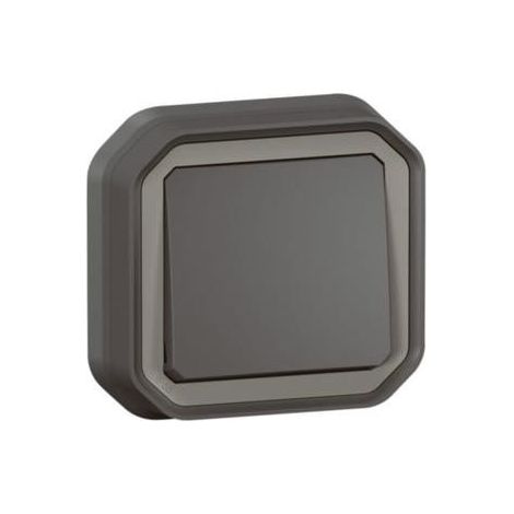 Interruttore bipolare stagno – Plexo 10AX 250V IP55 IK08 incassato – Antracite - LEG069881L (1/3)