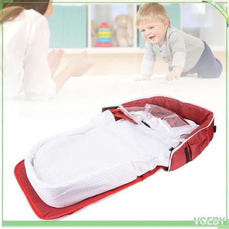 Fafeicy couffin Portable Couffin de voyage pour bébé, multifonctionnel, Portable, pliable, léger, parapharmacie fauteuil Rouge (1/5)