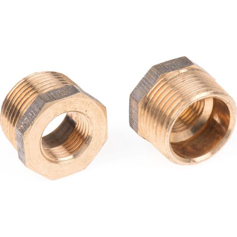 Réduction Bronze Droit RS PRO BSPT Mâle 1pouce - Femelle 1/2pouce ( Prix pour Paquet de 2 )