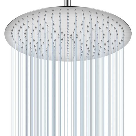 40cm Regenduschkopf Edelstahl gebürstet, 16 Zoll Wasserfall Duschkopf, 230 Düsen (1/5)