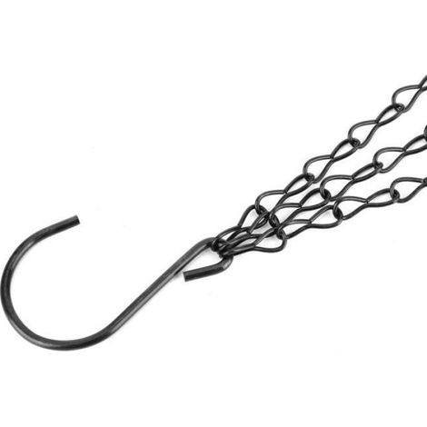Chaîne De Suspension - Fer - Pour Pot De Fleurs Panier Suspendu Cage À Oiseaux - 3 Pièces (1/4)