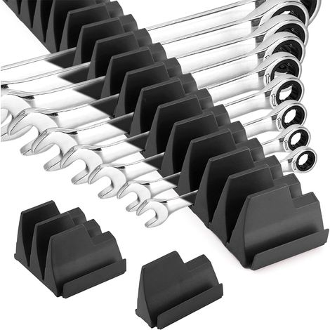 Portautensili per chiavi combinate da 40 pezzi - Portachiave magnetico - Organizzatore magnetico per chiavi - Per cassetta degli attrezzi (nero) (1/5)