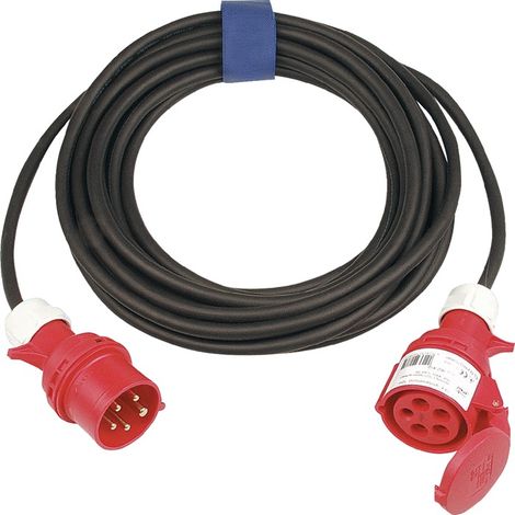 CEE-Verlängerung 16 A 400 V 25m H07RN-F 5x1,5 mm² schwarz IP44