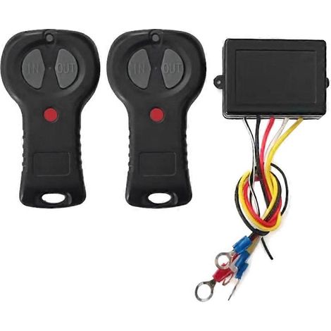 Kit de télécommande numérique sans fil universel 12 V pour treuil électrique, comprenant un interrupteur, un contrôleur et des accessoires pour voiture, quad et camion. (1/5)
