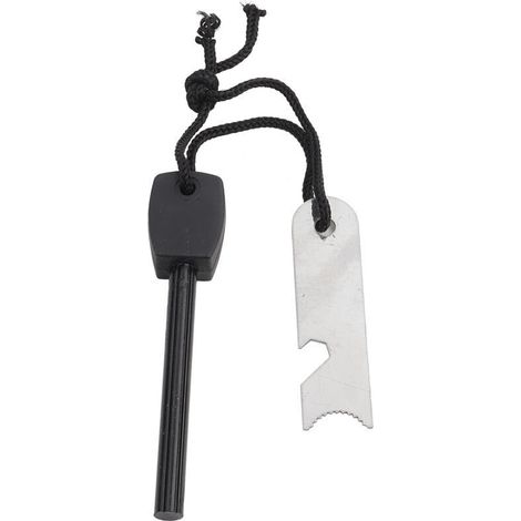 Briquet de Survie Extérieur avec Pierre à Feu et Grattoir pour Randonnée et Camping (1/5)