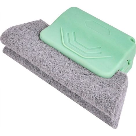Spazzola verde per la pulizia delle fessure dei davanzali, 13,5 x 38,5 cm, ideale per pulire le fessure e gli interstizi dei davanzali.