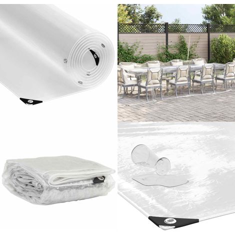 vidaXL Transparente Plane mit Ösen 3x6 m PVC (1/5)