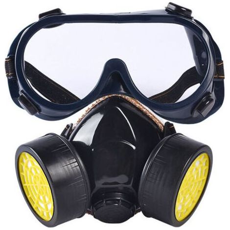 Masque de protection,Masque Respiratoire Réutilisable, Triomphe Protection Masque à Double Filtration Contre Vapeur Toxique, Anti Poussière Anti Gaz Masque Chimique pour Peinture Trava (1/4)