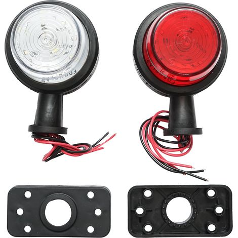 Luce di posizione laterale a LED rotante 12-24 V, bianco-rosso FR0237 Breckner Germany (1/5)