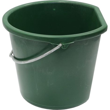 Seau avec côté plat et poignée en métal capacité 17.5 litres
