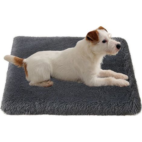 Tapis orthopédique pour chien avec housse amovible et lavable - gris foncé - 120 x 75 x 10 cm - apaisant et calmant - soulage l'anxiété - antidérapant (1/5)
