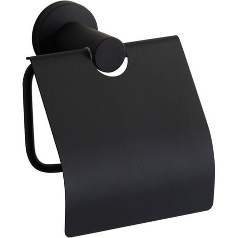 Toilet Paper Holder with Cover, Convenient Wall Mounting with Invisible Fixings, Constructed from 304 Stainless Steel with Rubber Paint Finish for Bathroom and Toilet (1/5)