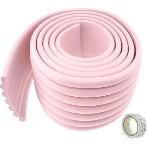 Universel Rouleau en Mousse, 200cm x 80mm x 8mm, Epaissir Mousse Antichoc Sécurité épreuvage pour Bébé/Enfants Kits. Tout Usage Anti-Crash Protection, Souple et Flexible, Rose, TKD7002 Pink (1/4)