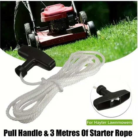 Corde de lanceur à retour avec poignée, 3 unités - Corde de lanceur haute résistance de 3M pour remplacement des Honda GX160 GX200 GX390, tondeuse à gazon, taille-haie, tronçonneuse (1/4)