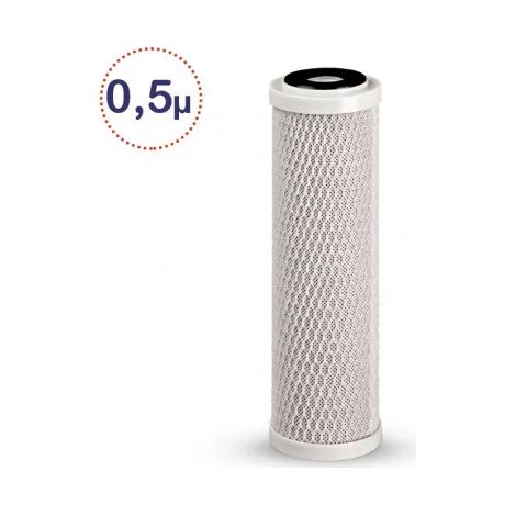 Filtre Charbon actif 0,5 micron 10 Pouces