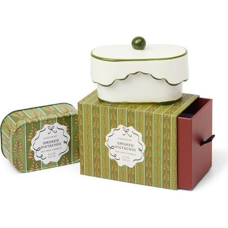 Paddywax Candela in Ceramica "Cherie" - Pistacchio Affumicato (155g)