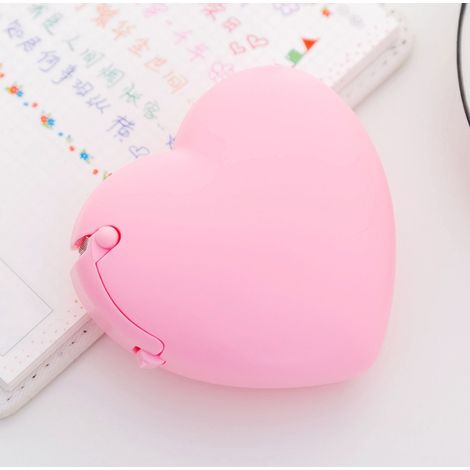 Creative cartoon stationery Portable love tape holder Hidden tape cutter with small tape 10 15cm pink (1/4)