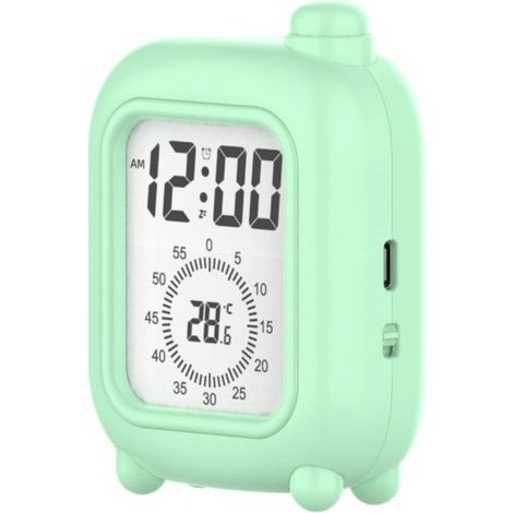 Petit réveil de voyage rechargeable avec minuteur visuel pour étudier en toute concentration - Vert (1/5)