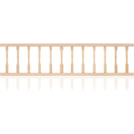 Miniatur-Holzgeländer, 30,5 x 7,5 cm, für Zäune, Maßstab 1:12. Puppenhauszubehör. (1/4)