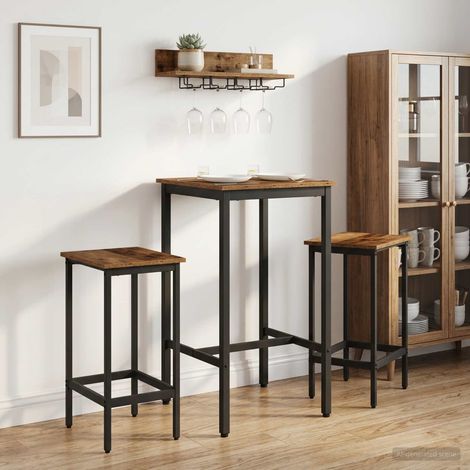vidaXL Bar Stool 2 pcs Old Wood 40 x 32 x 64 cm Engineered Wood (1/5)