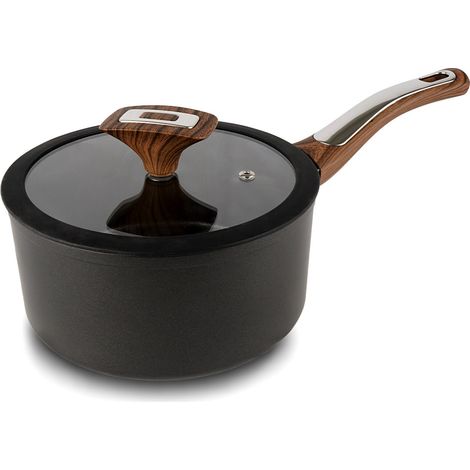 Casseruola Ø18 cm Antiaderente Induzione Silex Elegance Wood Nero (1/5)