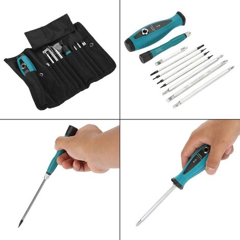 10 pièces Ensemble de Tournevis magnétique Fente Croix étoile Tournevis appareils ménagers réparation Outil à Main Multifonction pour Petit (1/5)