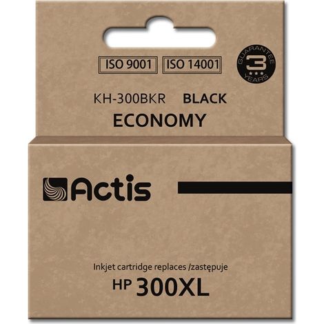 ACTIS KH-300BKR - HP 300XL Ersatz, schwarze Tinte 15ml