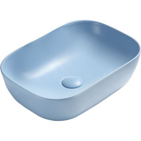 Mexen Rita lavabo de comptoir 45 x 32 cm, Bleu mat - 21084549 (1/2)