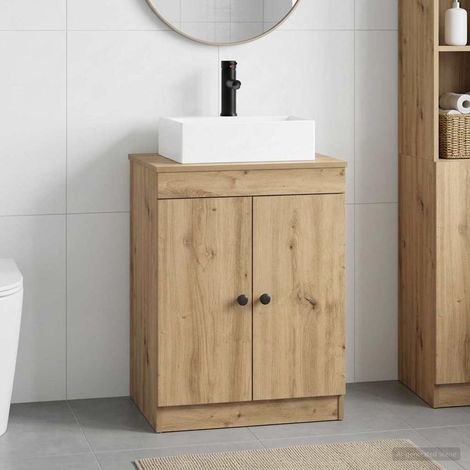 Set di mobili per il bagno Rovere Artigianale vidaXL (1/5)