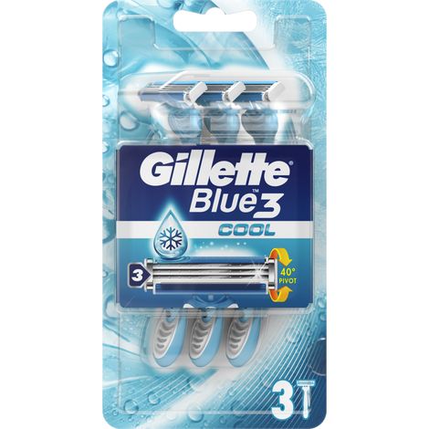 Maquinilla de afeitar desechable Gillette Blue3 Cool para hombre (paquete de 3) (1/5)