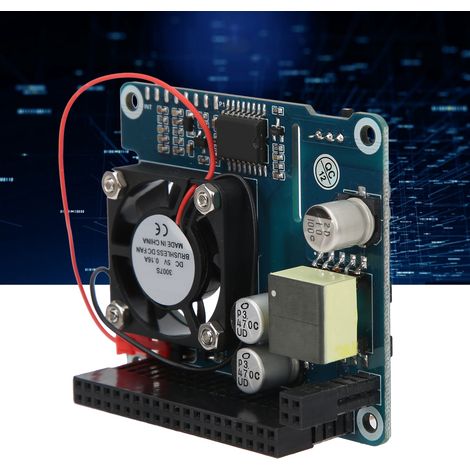 Ethernet-Stromversorgungskarte mit PoE-Modul und Echtzeit-OLED-Temperaturanzeige, kompatibel mit Raspberry Pi 4B/3B+ und dem Netzwerkstandard 802.3af. (1/5)