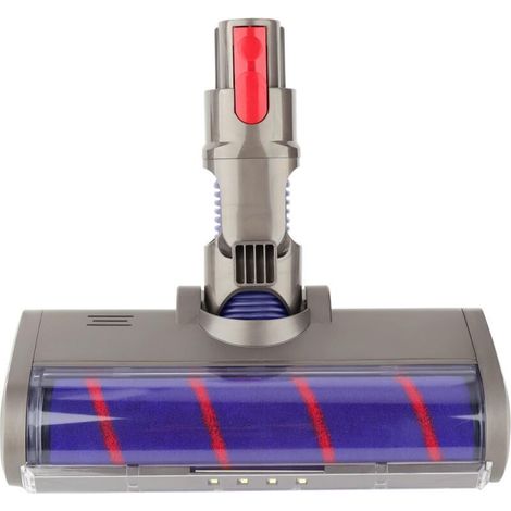 Kompatible elektrische Bürste für Dyson V7, V8, V10 und V11: Direktantrieb-Turbobürste mit LED-Beleuchtung für Hartböden und Parkett