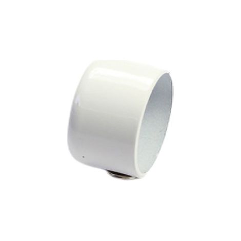 Secodir – Embout bouchon tringle à rideau ø 20 mm en métal – Fixation par vis latérale – Pour espaces restreints – Coloris blanc