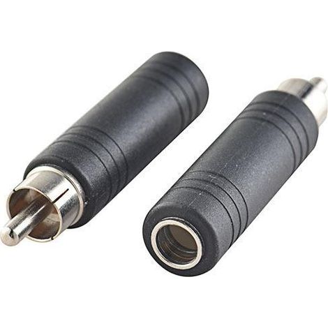 Mono RCA-Stecker auf 6,35-mm-Buchse Audioadapter, RCA-Stecker auf Buchse für Mikrofon und Lautsprecher. (1/2)