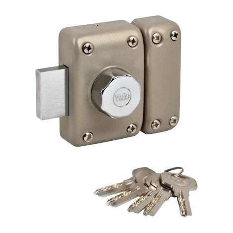Verrou à bouton et cylindre – 40 mm – 5 clés